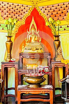 Buddha altar in a budhist temple