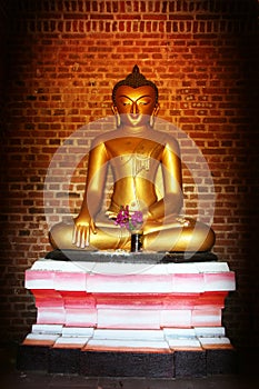 Buddha in ancient temple