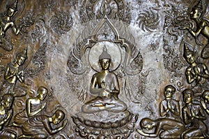 Buddha art adorn the walls