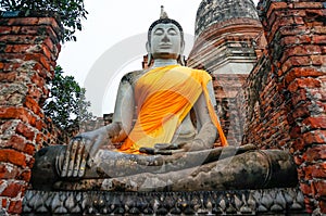 The Buddha in Ayutthaya Thailand