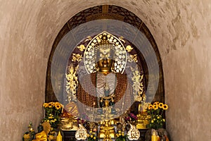 Buddha beautiful Enshrined in ancient Buddhist temple