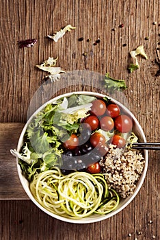 Buddha bowl on a wooden table