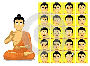 Buddha Cartoon Emotion faces Vector Illustration photo