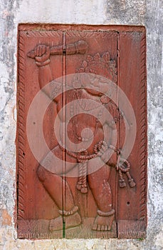 Buddha carved on the board, Nepal