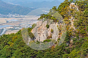 Buddha carving at Namsan national park in Republic of Korea