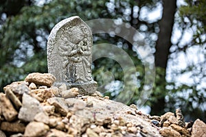 Buddha Carving Stone at Mount Misen - Miyajima, Japan