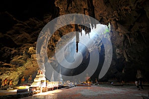 Buddha in a cave