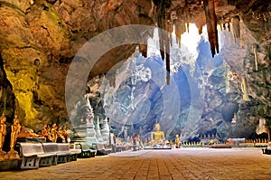 Buddha in a cave