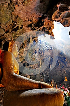 Buddha in a cave
