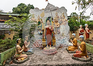 Buddha coming down from Tavatinsa at Wang Saen Suk monastery, Bang Saen, Thailand