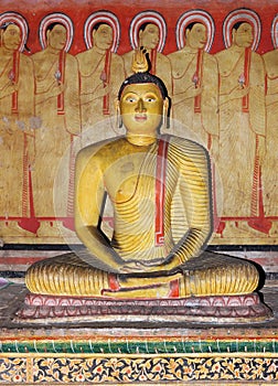 Buddha at Dambulla cave complex,Sri Lanka photo