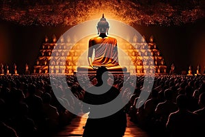 buddha delivering teachings, generative AI