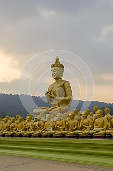 Buddha and disciples