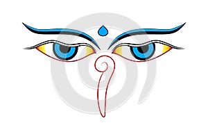Buddha eyes isolated on white background vector
