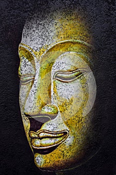 Buddha face acrylic painting