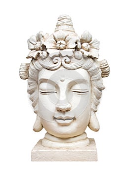 Buddha face sculpture