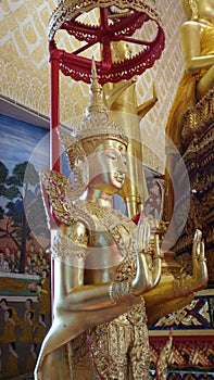 Buddha favourite disciple Sculpture in white chapel