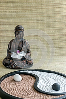 Buddha with flower