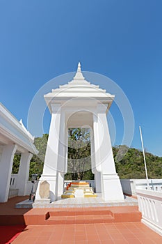 buddha Footprint of Buddhism on big hill in Ko Si Chang Island C