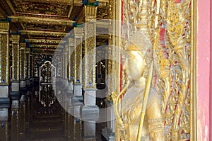 Buddha in a glass temple Wat Tha Sung Thailand