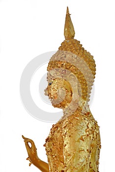 Buddha with Gold films stick on it