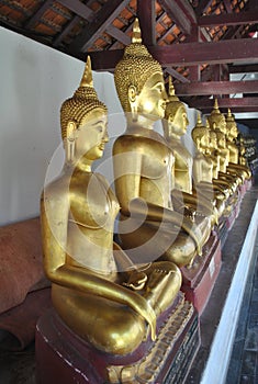 Buddha Gold Statue in Temple Wat Phra Si Rattana Mahathat