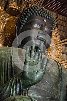 Buddha hand Todaiji Temple in Nara