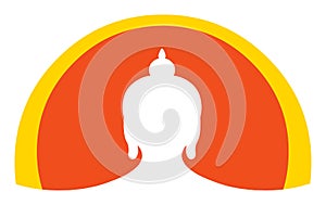 Buddha head icon and logo element