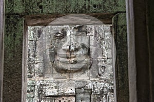 Buddha heads at Bayon temple, Angkor Wat, Cambodia