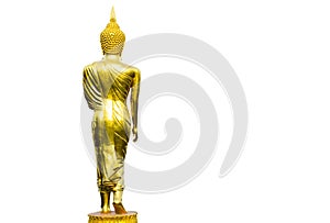 Buddha Image Art on Isolated White Background
