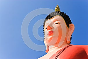 Buddha-image and blue sky background