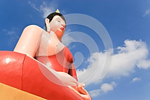 Buddha-image and blue sky background