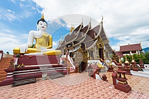 Buddha image at chiang mai temple, Thailand