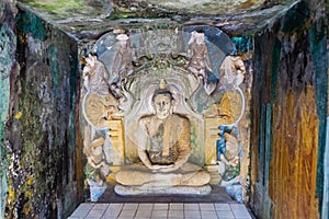 Buddha image at Gadaladeniya temple near Kandy, Sri Lan