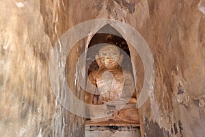 Buddha image at the Kakku pagoda complex near Inle Lake, Shan State, Myanmar Burma