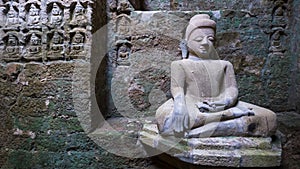 Buddha image in Mrauk U, Myanmar