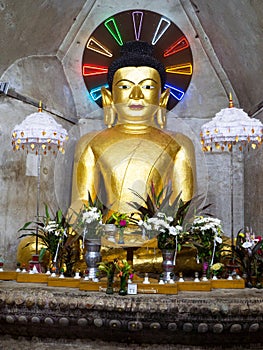 Buddha image in Mrauk-U, Myanmar