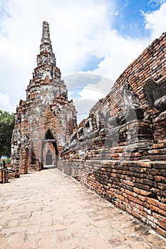 Buddha image and pagoda of Wat Chai Wattanaram Ayuthaya