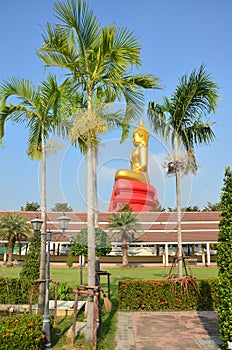 Buddha image Phra Phuttha Sothon or Luang Pho Sothon at Wat Bot Temple