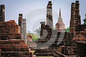 Buddha image in Sukhothai Historical Park, Temple Thailand