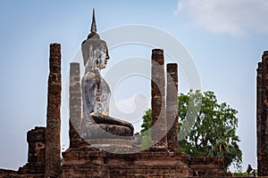 Buddha image in Sukhothai Historical Park, Temple Thailand