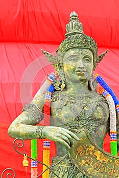 Buddha Image In Temple of the Golden Mount, Bangkok, Thailand