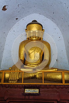 Buddha Image at Thatbyinnyu Temple , Bagan in Myanmar (Burmar