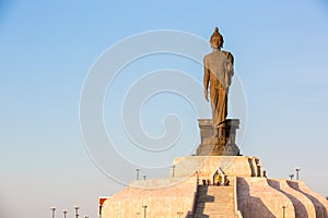 Buddha image in walking posture