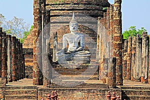 Buddha Image In Wat Sa Si, Sukhothai, Thailand
