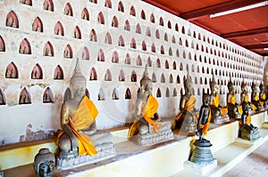 Buddha image Wat Si Saket temple is an ancient Buddhist temple in Vientiane