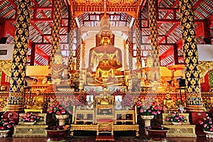 Buddha Image In Wat Suan Dok, Chiang Mai, Thailand