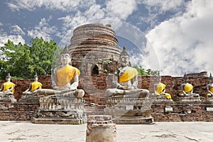 Buddha image in wat yai chai mongkol