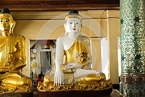 Buddha images around  the Shwedagon Pagoda Yangon, Myanmar.
