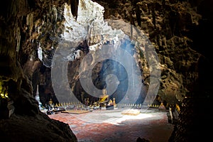 Buddha images in Khao Luang Cave